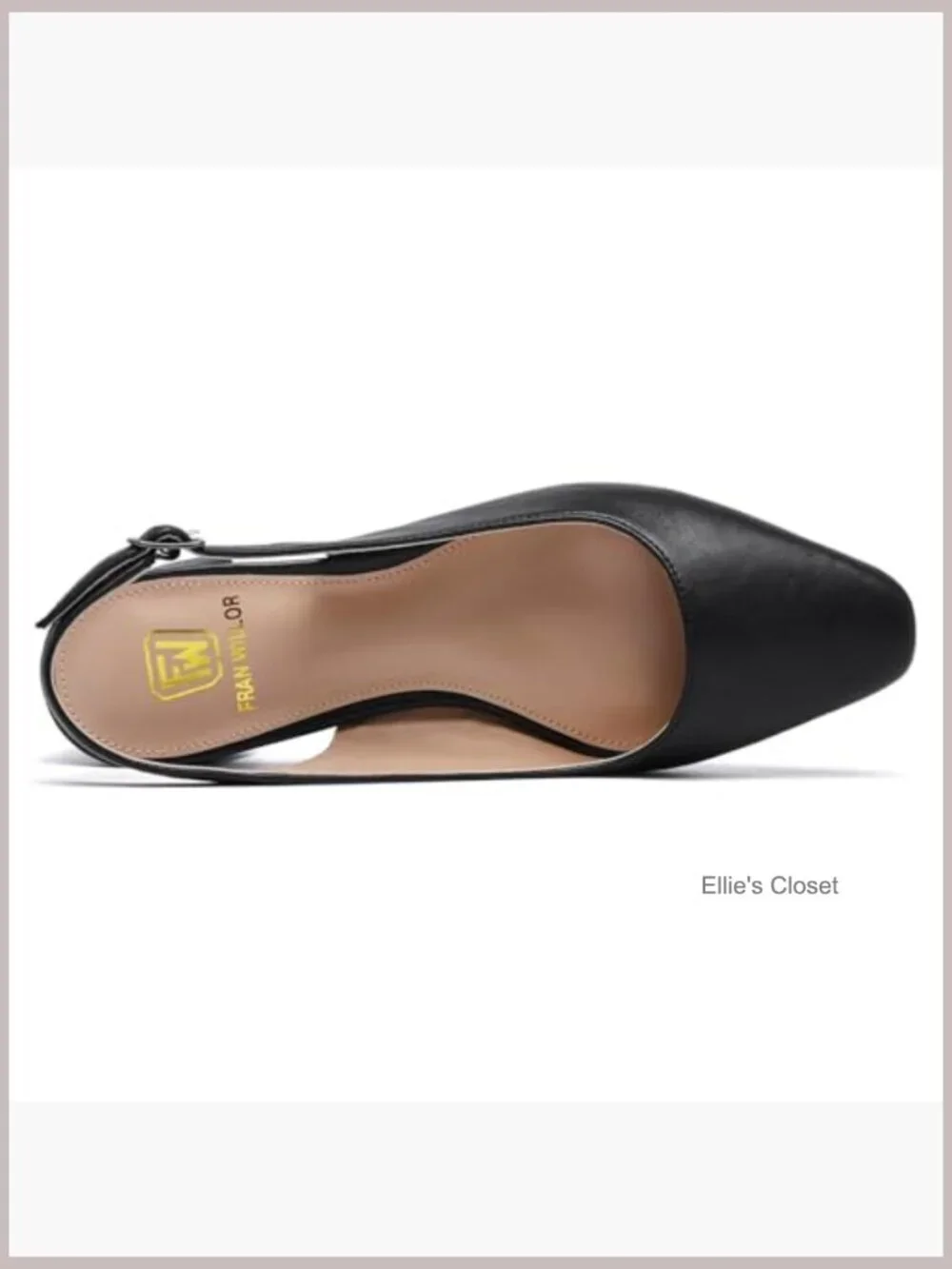 Low Chunky Slingback Heels Square Toe Block Dress Shoes Closed Toe Comfortable